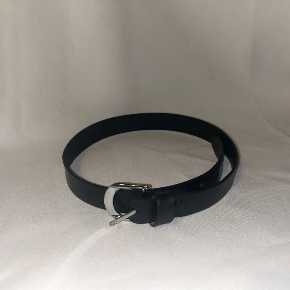 Boys Black Leather Belt